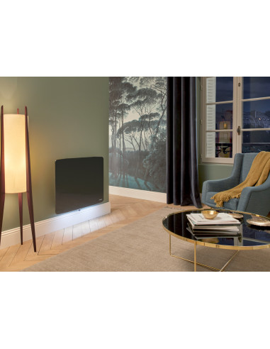 Radiateur verre connecté Verali horizontal 1900W noir brillant ATLANTIC 507661