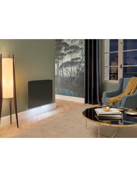 Radiateur verre connecté Verali horizontal 1900W noir brillant ATLANTIC 507661