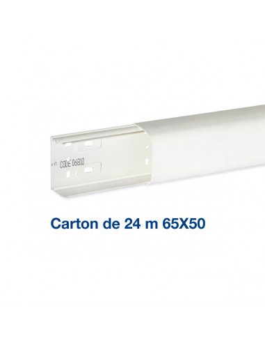 Carton de 24 mètres de conduit de climatisation CND 65x50 1 compartiment blanc IBOCCO B68065