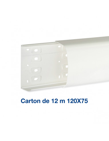 Carton de 12 mètres de conduit de climatisation CND 120x75 1 compartiment blanc IBOCCO B68120