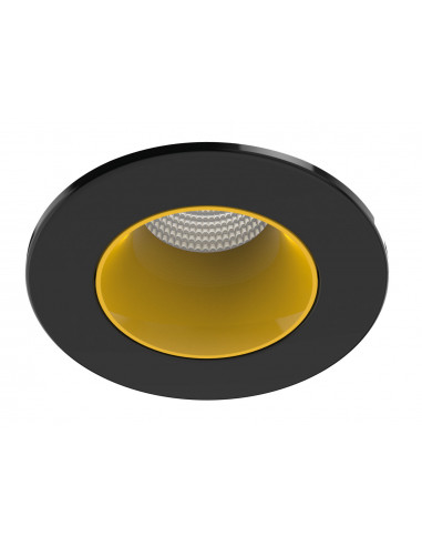 Collerette métal pour encastré EF8 ronde couleur : noir/doréEF8 , ARIC 11038