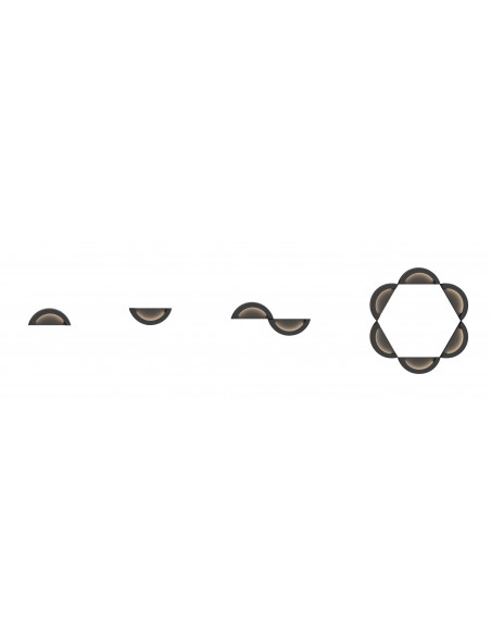 APPL. CURVA 50° 10W/3000K NOIRCURVA, ARIC 51523