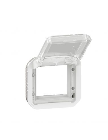 Adaptateur Plexo à volet transparent pour Mosaic composable blanc LEGRAND 069695L