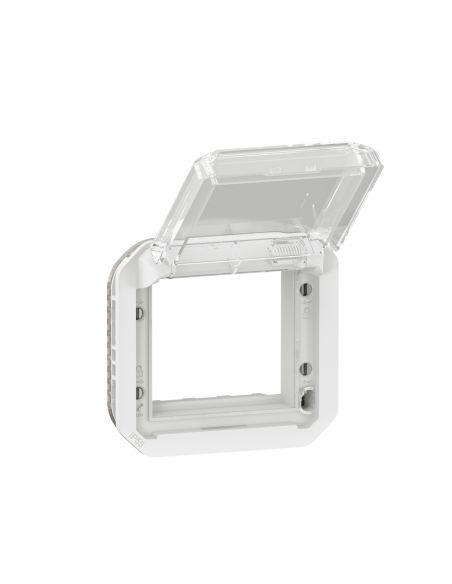 Adaptateur Plexo à volet transparent pour Mosaic composable blanc LEGRAND 069695L