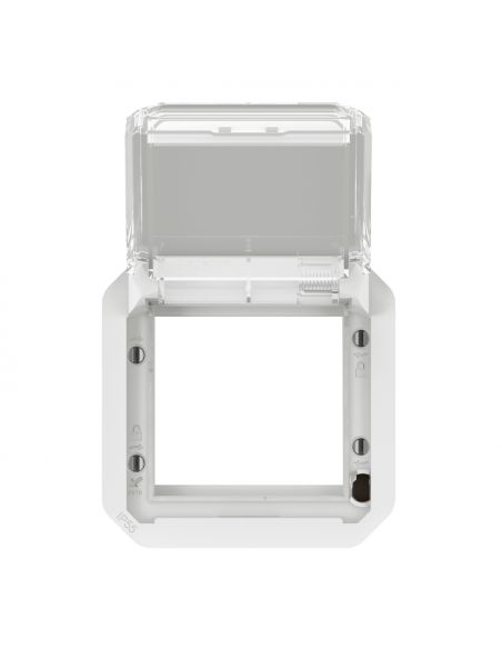Adaptateur Plexo à volet transparent pour Mosaic composable blanc LEGRAND 069695L
