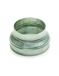 RCC galvanisé 100/ 80 mm réduction conique concentrique emboutie ALDES 11093500 2