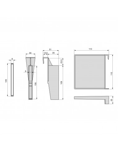 Lot de séparateurs pour l'intérieur des tiroirs Vertex-Concept EMUCA 3184035