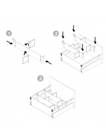 Lot de séparateurs pour l'intérieur des tiroirs Vertex-Concept EMUCA 3184112