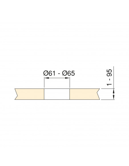 Multiconnecteur élevable Vertikal (60mm) EMUCA 5014425