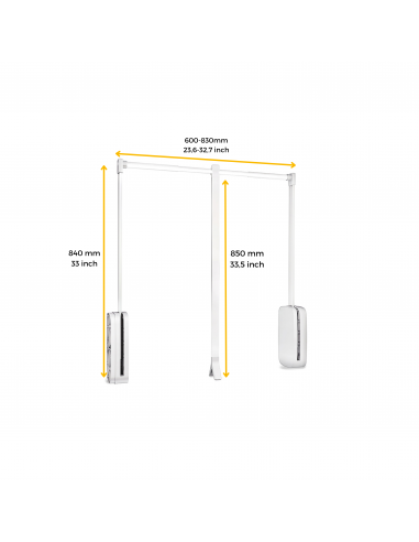 Penderie rabattable pour armoire Sling EMUCA 7030115