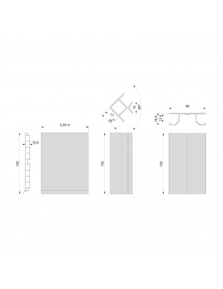 Kit de plinthes de cuisine Plasline avec accessoires union EMUCA 8952563
