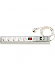 Rack 1,5U 5x16A + inter + disjoncteur bipol. 1,5m L'EBENOID 011427