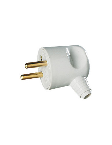 Fiche mâle 16A 2P+T sortie latérale gris L'EBENOID 021113