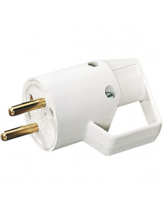 Fiche mâle 16A 2P+T anneau blanc L'EBENOID 021408