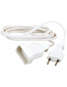 Prolongateur 6A 2x0,75-blanc-2m L'EBENOID 036030
