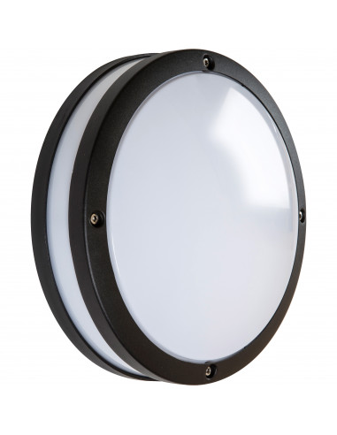 Orcade rétro alu rond LED 900lm 4000K noir L'EBENOID 075010