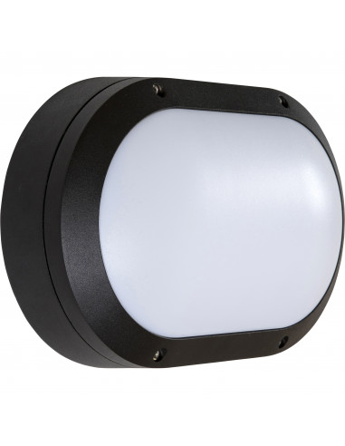 Orcade rétro alu ovale LED 850lm 4000K noir L'EBENOID 075015