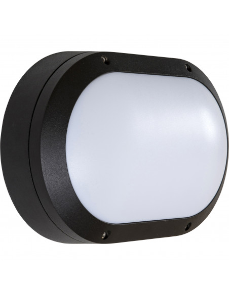 Orcade rétro alu ovale LED 850lm 4000K noir L'EBENOID 075015