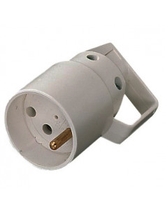 Fiche femelle 16A 2P+T anneau gris L'EBENOID 121427