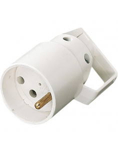 Fiche femelle 16A 2P+T anneau blanc L'EBENOID 121429