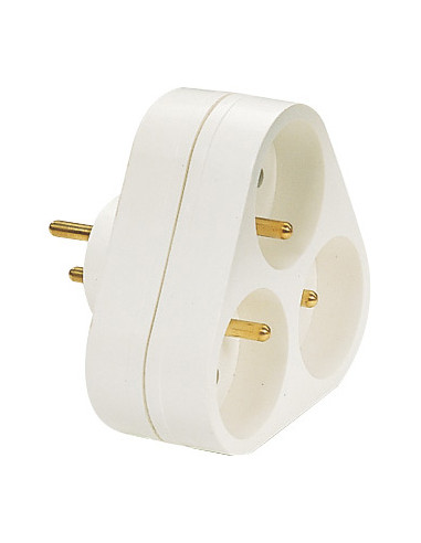 Triplite façade 16A 2P+T blanc EAN L'EBENOID 311730