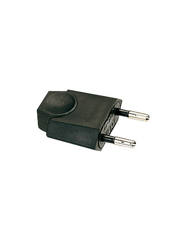 Fiche mâle 6A 2P noir EAN L'EBENOID 320262