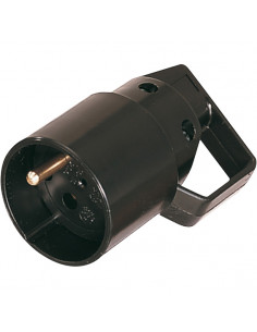 Fiche femelle 16A 2P+T anneau noir EAN L'EBENOID 321425