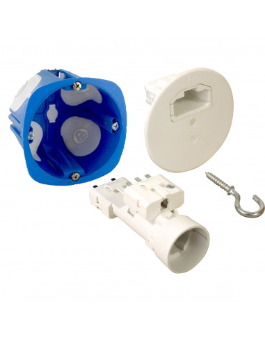 Kit boîte de centre + douille DCL B22 abb L'EBENOID 345246