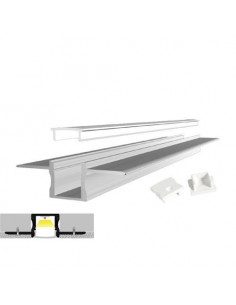 Profil SLP15 alu 3m plexi mat accessoires inclus INTEGRATECH SLP15A-M3