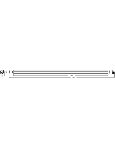 Pure Line 1500mm LED 5500lm 4000K PURE BY L'EBENOID 055042