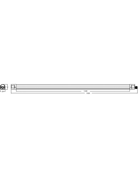 Pure Line 1500mm LED 5500lm 4000K PURE BY L'EBENOID 055042
