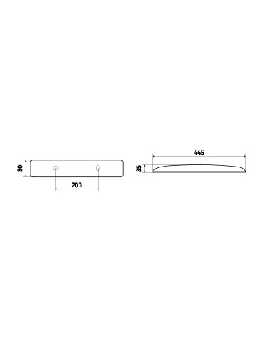 Réglette Vernosc LED 600lm 4000K blanc L'EBENOID 055121