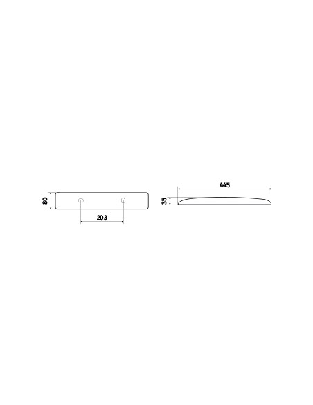 Réglette Vernosc LED 600lm 4000K blanc L'EBENOID 055121