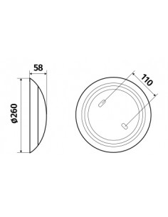 Hublot Vernosc Néo T1 Led 1100lm 3000/4000K HFA blanc L'EBENOID 070725 2