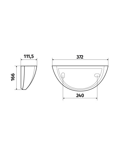 Sextan applique H/B E27 LED 500lm 3000K FA gris 9007 L'EBENOID 071519