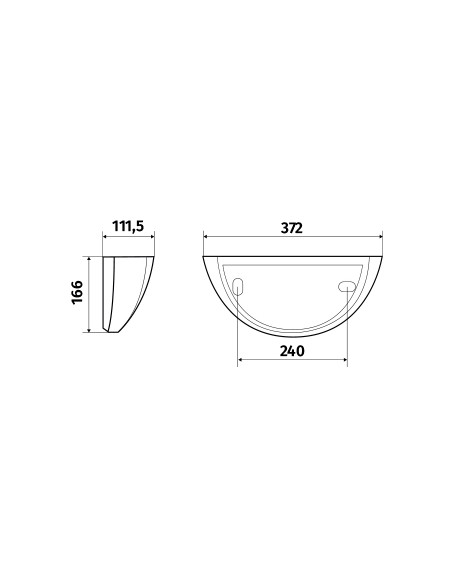 Sextan applique H/B E27 LED 500lm 3000K FA gris 7039 L'EBENOID 071529