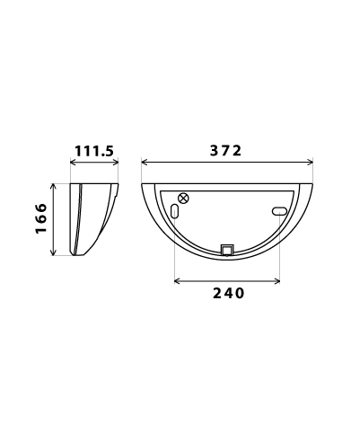 Sextan applique D/H E27 LED 500lm 3000K FA blanc L'EBENOID 071609
