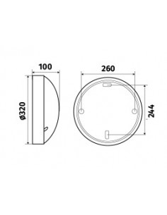 Axiome T2 LED 2150lm 3000K HF AV gris 7024 L'EBENOID 073489 2