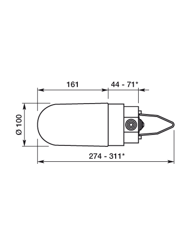 Lanterne suspendue E27 SSL L'EBENOID 073504