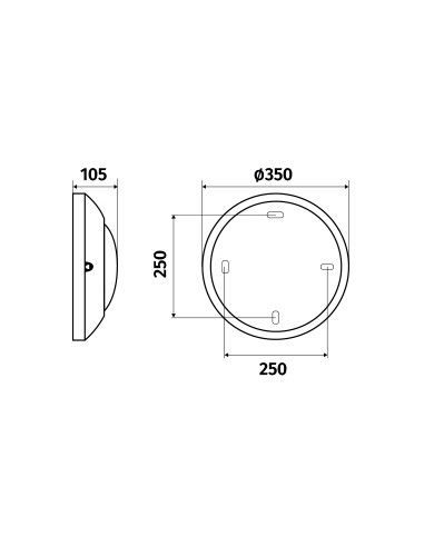 H350 LED 2100lm 3000K FO AV L'EBENOID 074034
