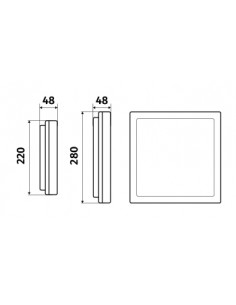 Orcade extra-plat carré T1 LED 1480lm 4000K blanc L'EBENOID 075005 2