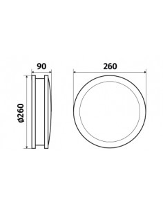 Orcade rétro alu rond LED 900lm 4000K noir L'EBENOID 075010 2