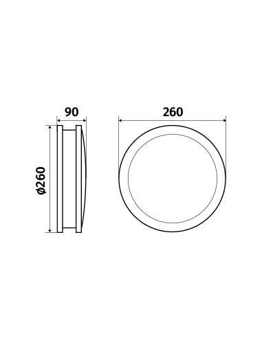 Orcade rétro alu rond LED 900lm 4000K noir L'EBENOID 075010
