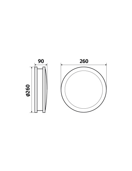 Orcade rétro alu rond LED 900lm 4000K noir L'EBENOID 075010