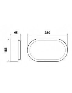 Orcade rétro alu ovale LED 850lm 4000K noir L'EBENOID 075015 2