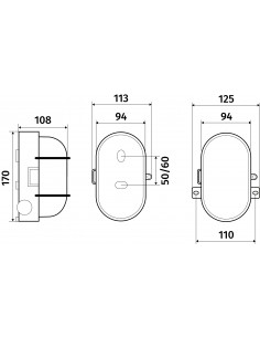 Ovale E27 SSL grille blanc L'EBENOID 075311 2