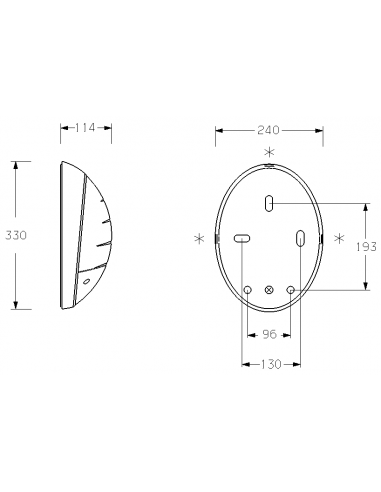 Atoll ovale E27 SSL blanc L'EBENOID 079510
