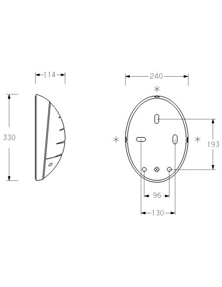 Atoll ovale E27 SSL blanc L'EBENOID 079510