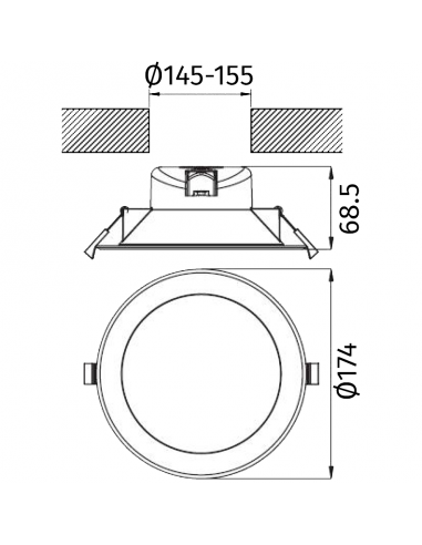 Pure Tops D3 LED 1330lm 4000K blanc PURE BY L'EBENOID 083102
