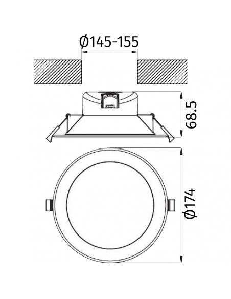 Pure Tops D3 LED 1330lm 4000K blanc PURE BY L'EBENOID 083102
